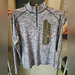 Blue chip Wrestling Missouri Wrestling Quarter Zip Gray Size Large